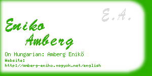 eniko amberg business card